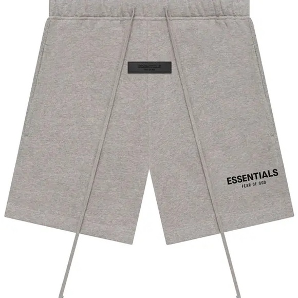 NEW Fear of God Gray Athletic Shorts with Relaxed Fit